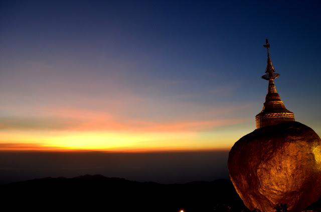 The Golden Rock on Mount Kyaiktiyo