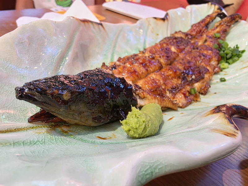 Live eel – kabayaki style